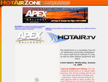 Tablet Screenshot of hotairzone.com